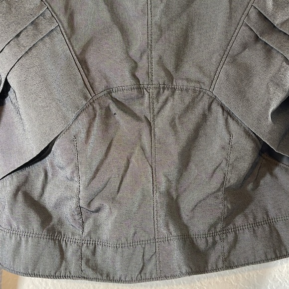 NIKE Womens Gray Jacket Orange Accents Front Zip and Snaps Slit Zip Pockets S - Picture 6 of 10